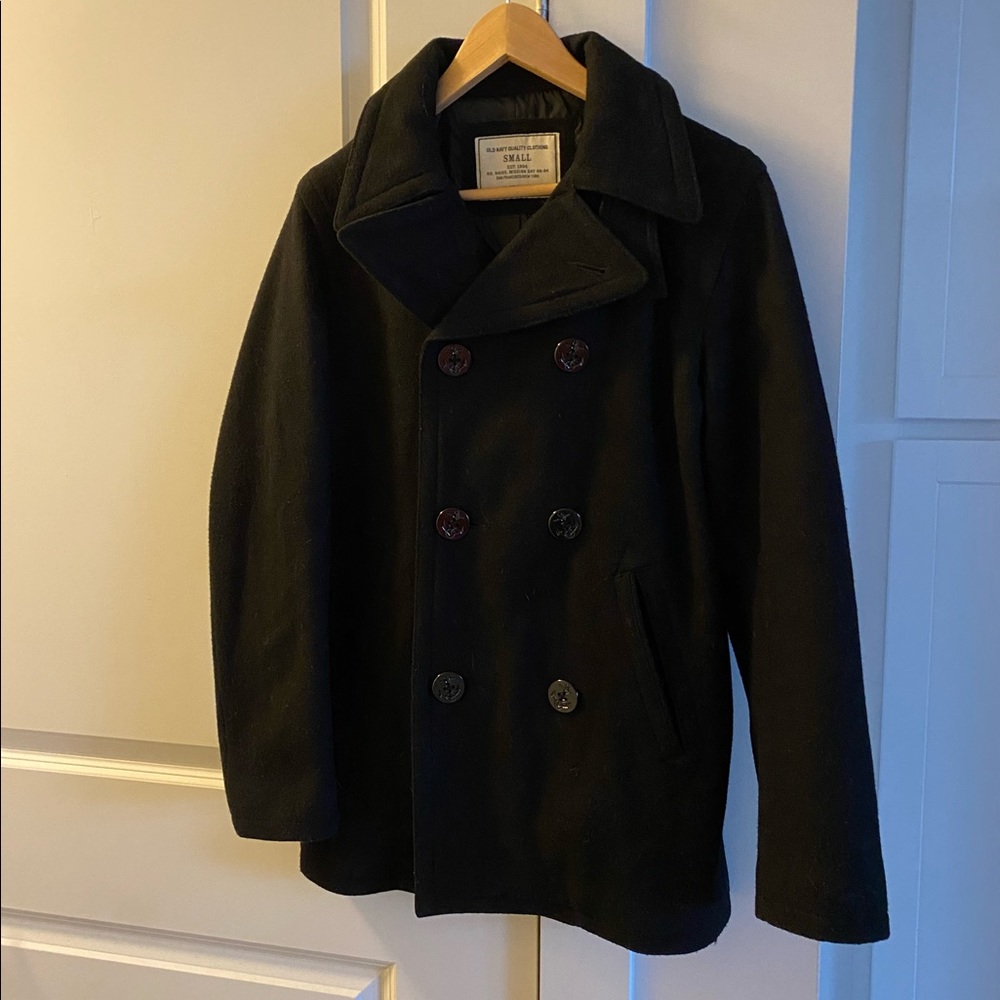 Wool Peacoat Jacket Black - Picture 8 of 9